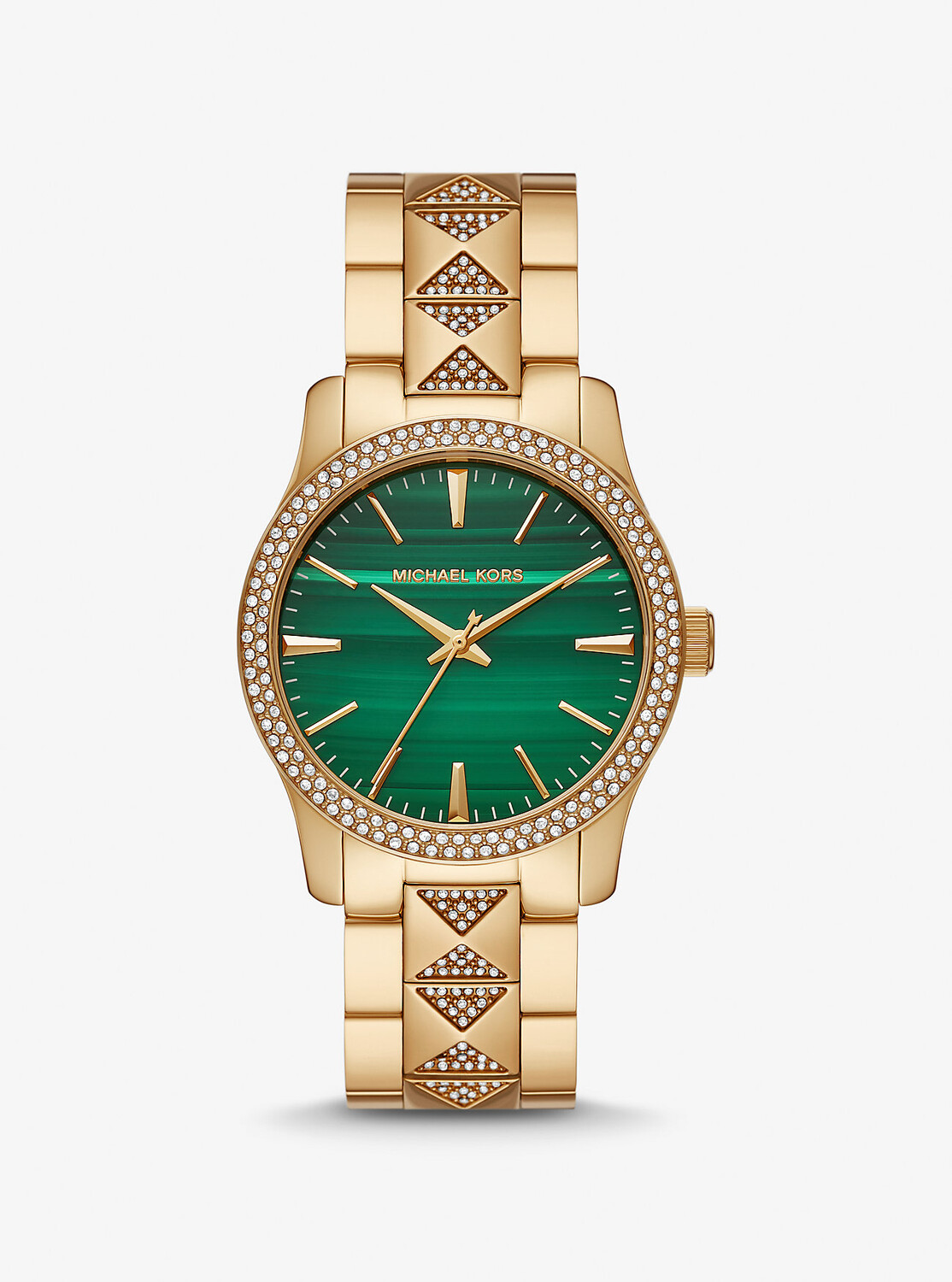 

Часы Runway Pavé с золотым узором и малахитом Michael Kors, желтый