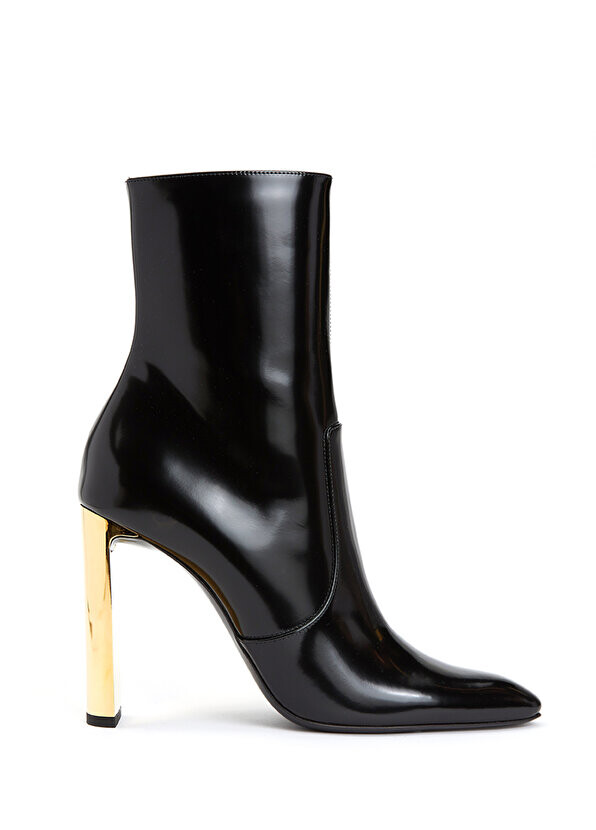 

Черные женские кожаные ботинки Saint Laurent