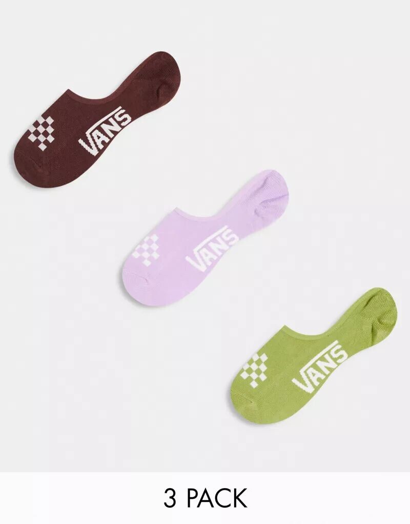 

Набор из трех носков Vans Classic Assorted коричневого, сиреневого и зеленого цветов