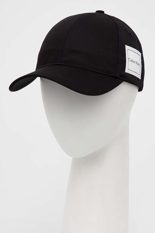 

Хлопковая бейсболка Calvin Klein, черный