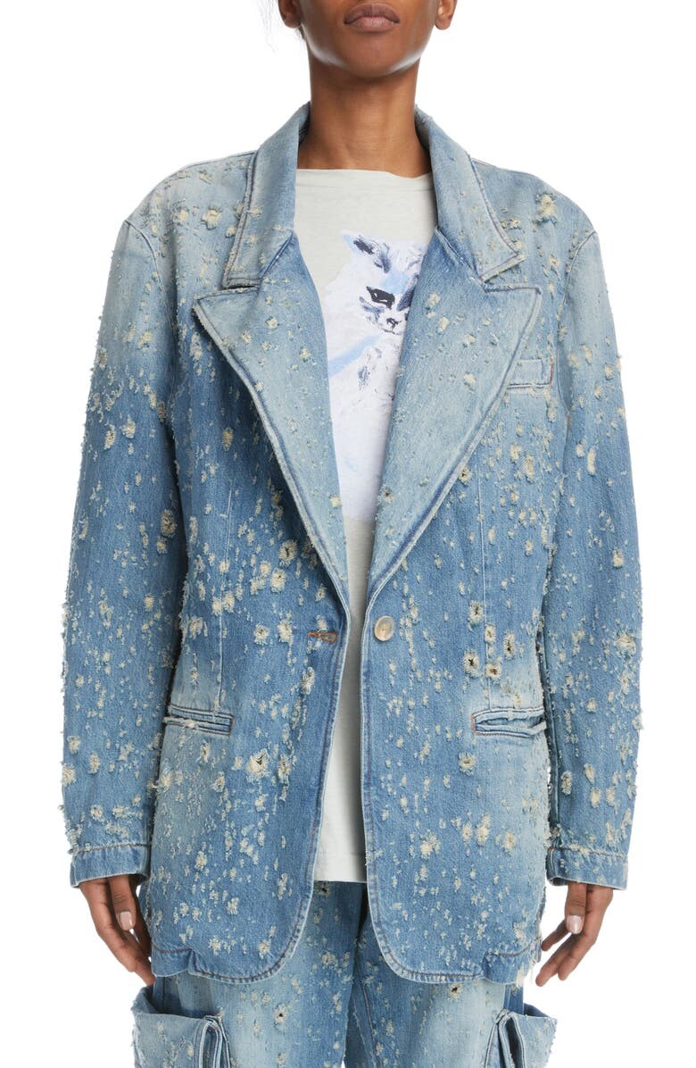 

Джинсовый блейзер Joplin с дырками от моли ACNE STUDIOS