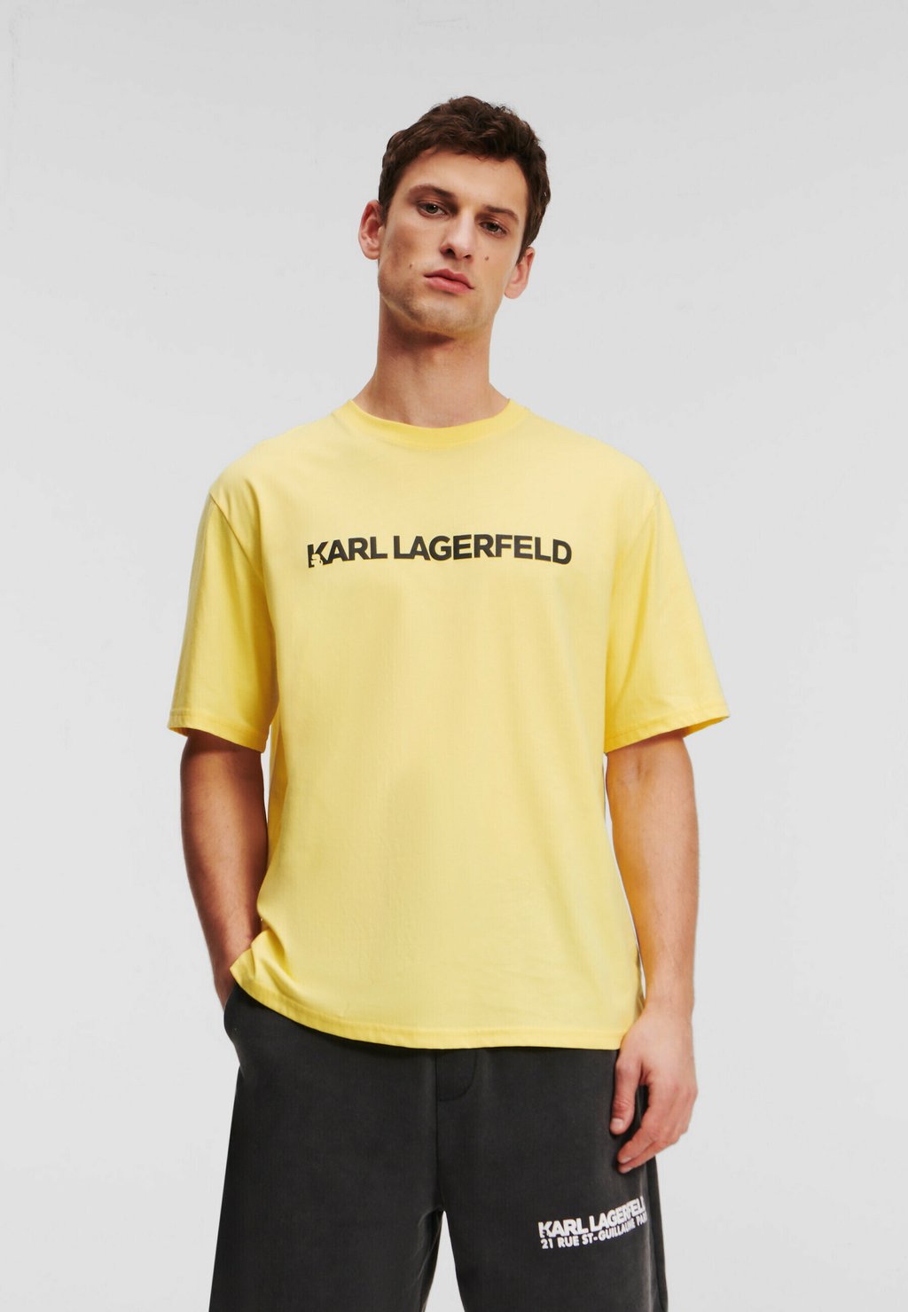 Футболка с принтом KARL LAGERFELD, цвет lemon drop Lagerfeld
