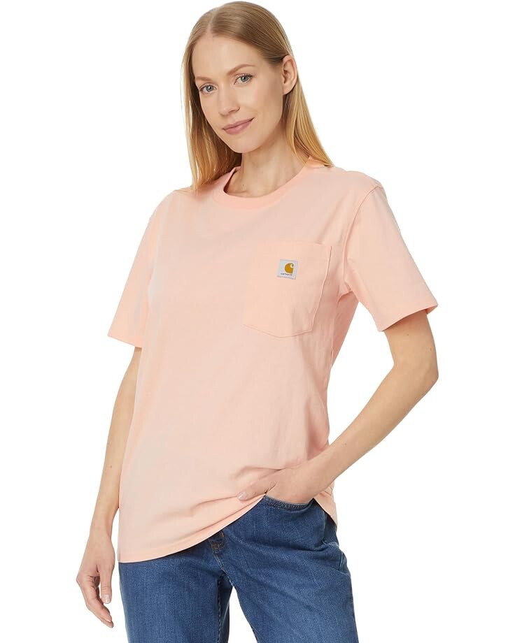 Футболка Carhartt WK87 Workwear Pocket Short Sleeve, цвет Tropical Peach