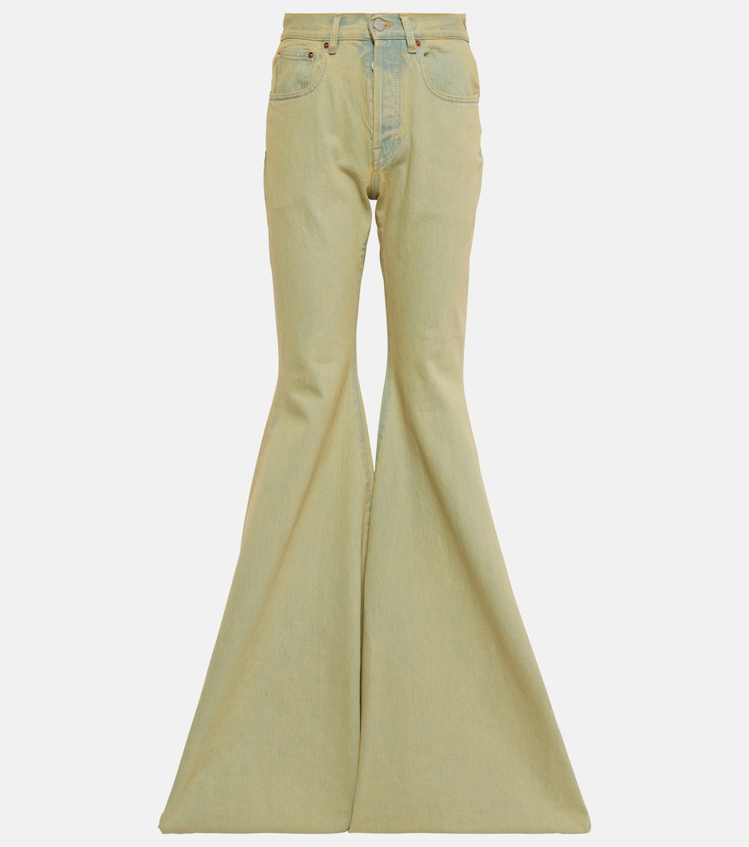 Расклешенные джинсы с высокой посадкой Vetements, синий расклешенные джинсы с высокой посадкой stella mccartney синий