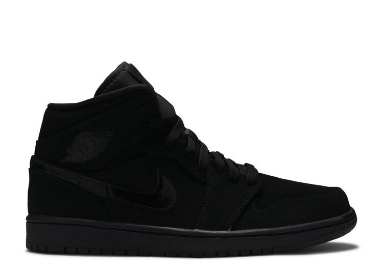 

Кроссовки AIR JORDAN 1 MID 'TRIPLE BLACK SUEDE', черный