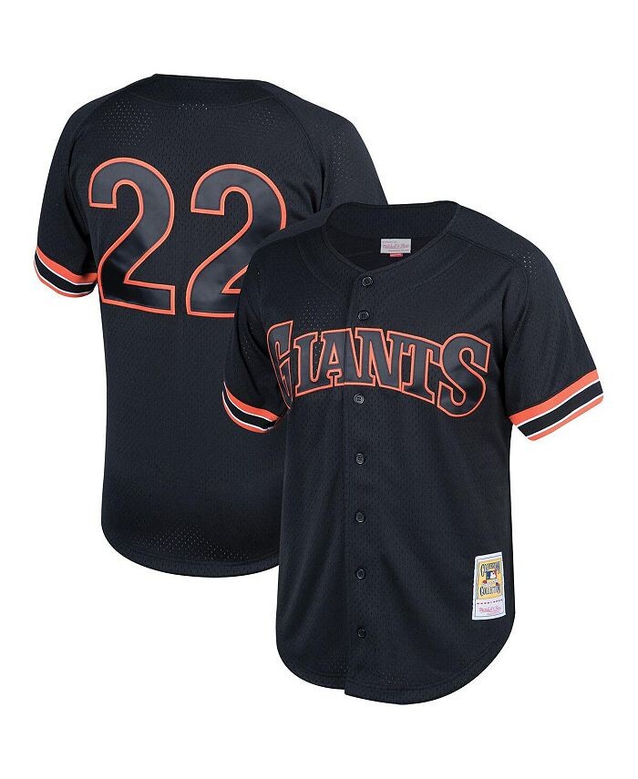 

Мужской черный тренировочный трикотаж с сеткой Will Clark San Francisco Giants Fashion Cooperstown Collection Mitchell & Ness, черный