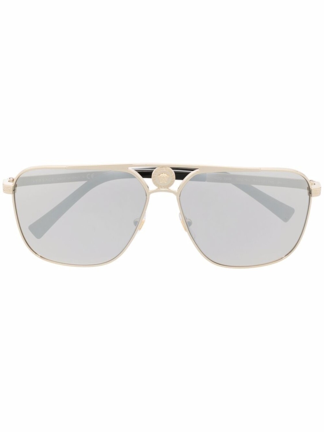 

Versace Eyewear солнцезащитные очки-авиаторы с декором Medusa, золотистый