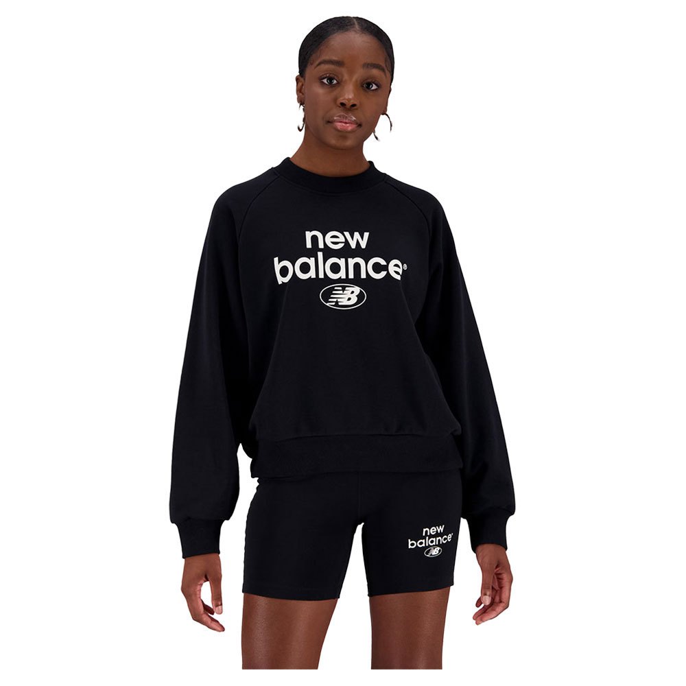 

Толстовка New Balance Essentials Reimagined Brushed Back Fleece Crewneck, черный