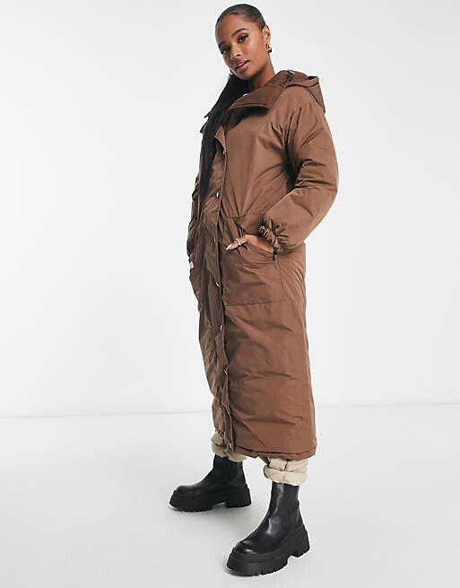 

Удлиненное двустороннее пуховое пальто ASOS 4505 Petite