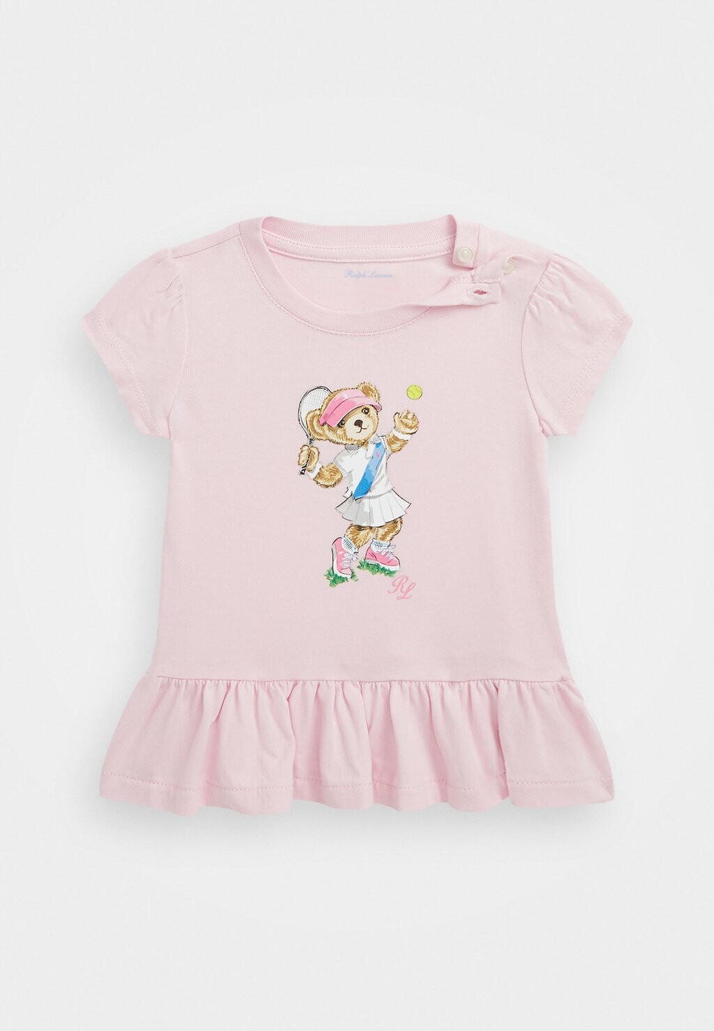 

Футболка с принтом BABY GIRL BEAR TEE Polo Ralph Lauren, цвет hint of pink