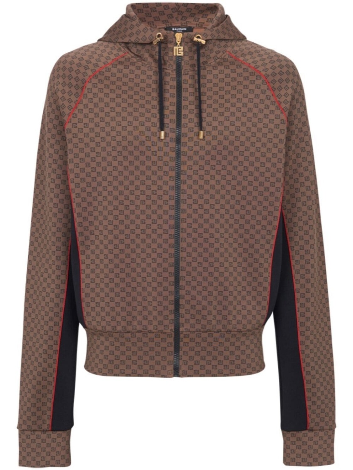 

Balmain спортивная куртка с узором, коричневый