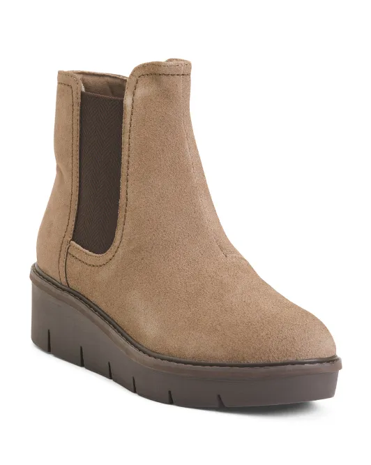 

Кожаные ботинки челси Airabell на танкетке с мягкой подкладкой Clarks, цвет Pebble