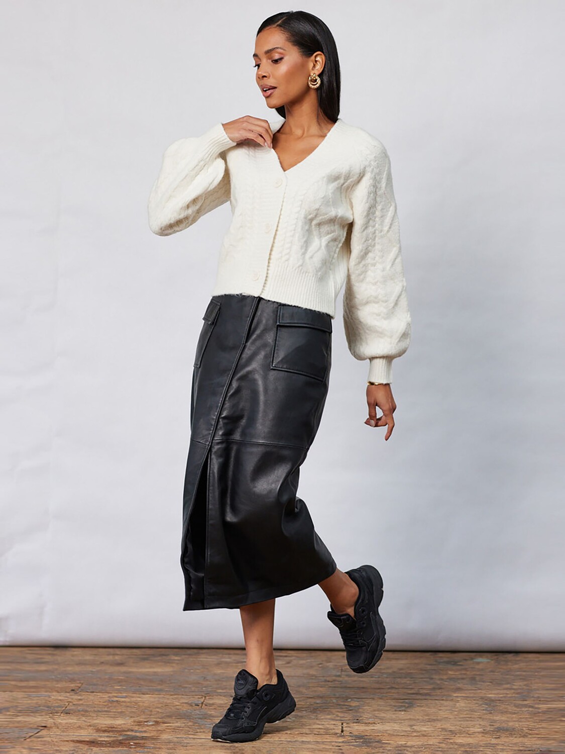 

Кардиган косой вязки Closet London, слоновая кость, Бежевый