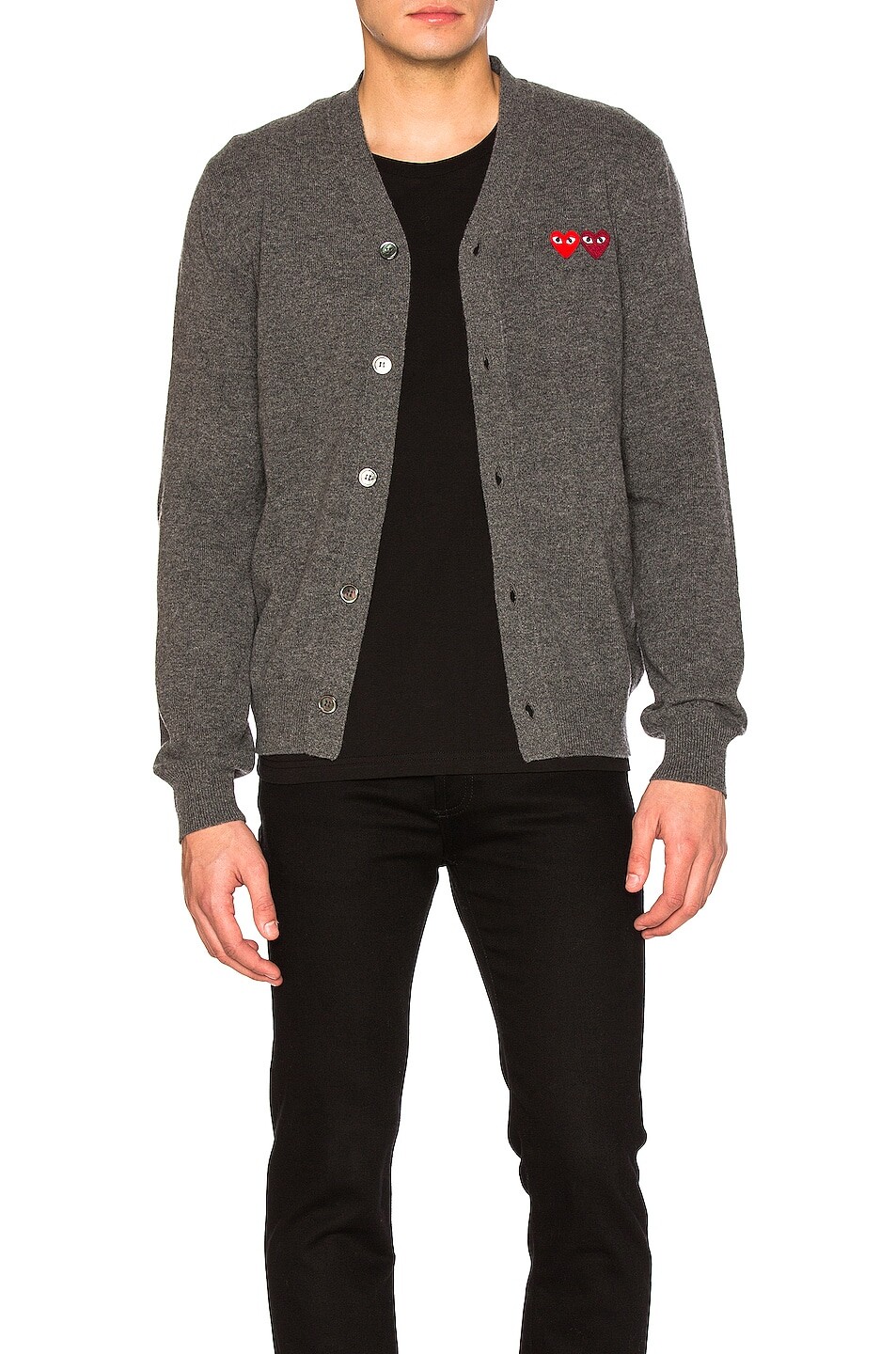 

Кардиган Comme des Garçons Double Emblem, серый