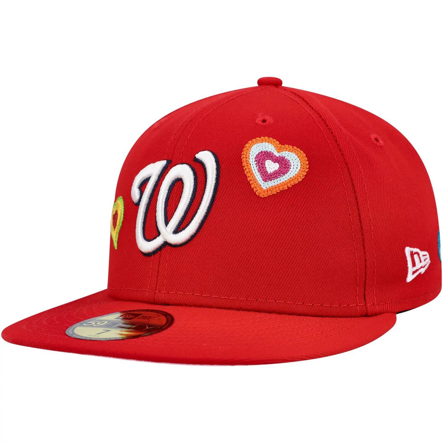 

Мужская облегающая шляпа New Era Red Washington Nationals Chain Stitch Heart 59FIFTY