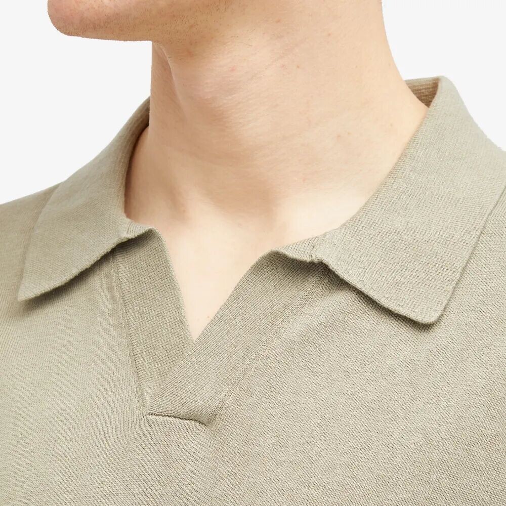 

Norse Projects Поло из хлопка и льна Leif, серый