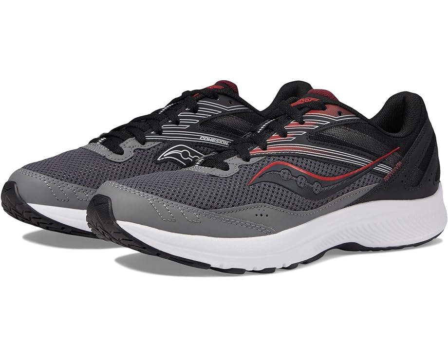 кроссовки cohesion 16 saucony цвет charcoal petal Кроссовки Saucony Cohesion 15, цвет Charcoal/Red