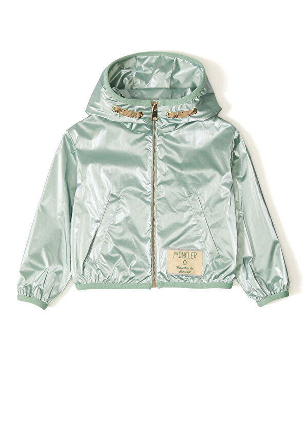 

Зеленая куртка для девочек с капюшоном Moncler