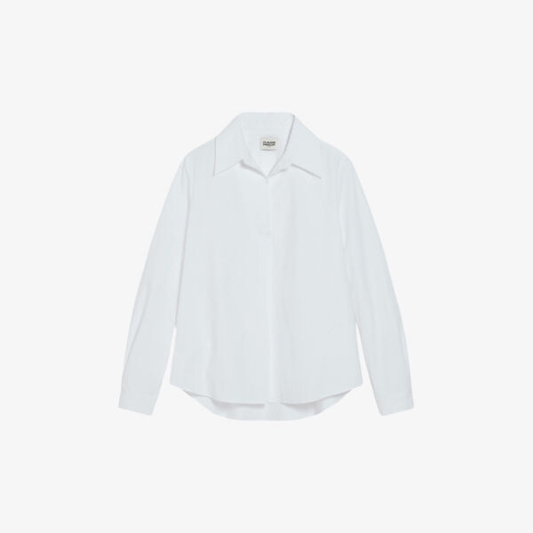 

Рубашка узкого кроя из хлопка Claudie Pierlot, цвет naturels