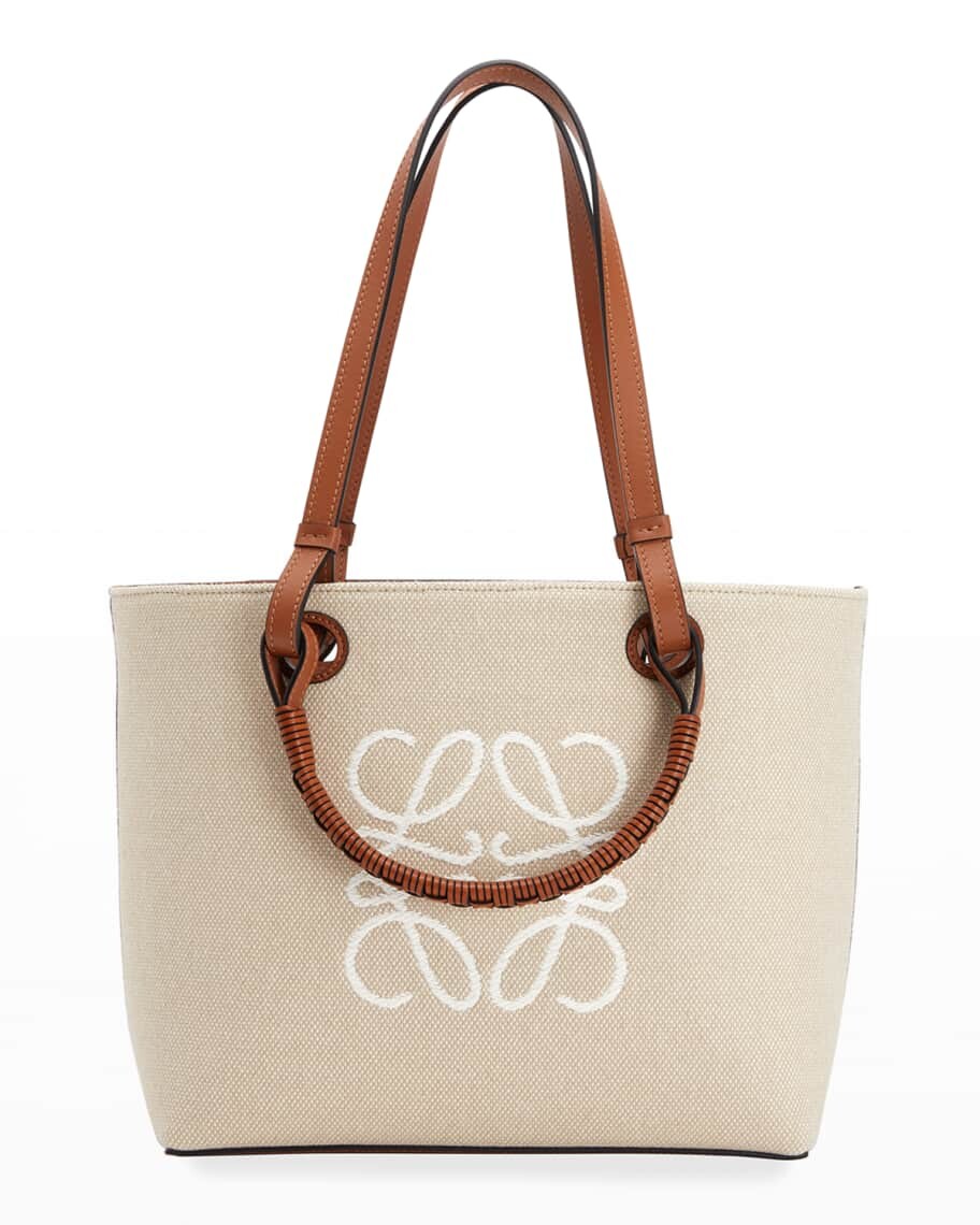 

Маленькая большая сумка из холщовой ткани Anagram Loewe