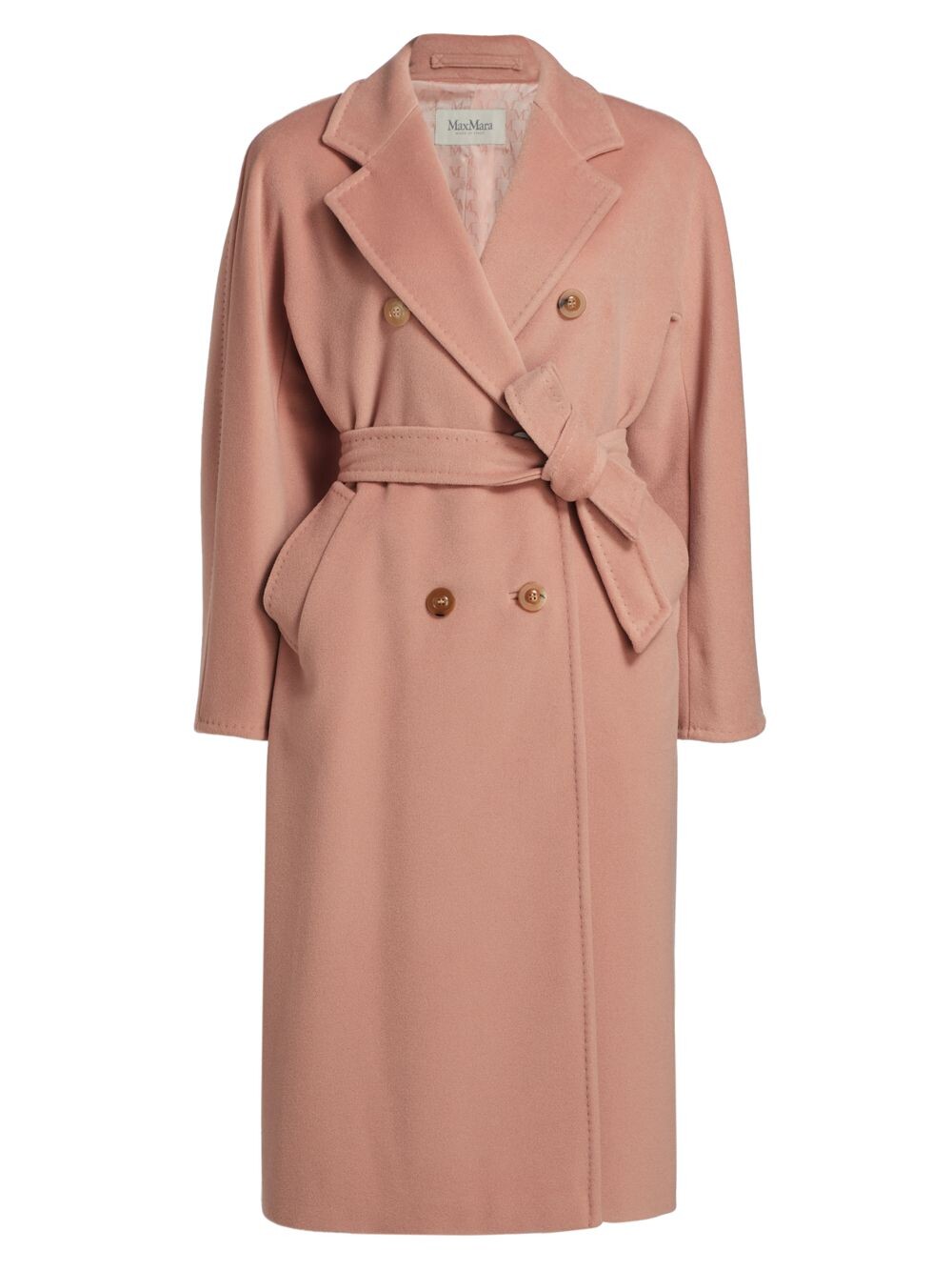 

Двубортное пальто Madame с поясом Max Mara, розовый