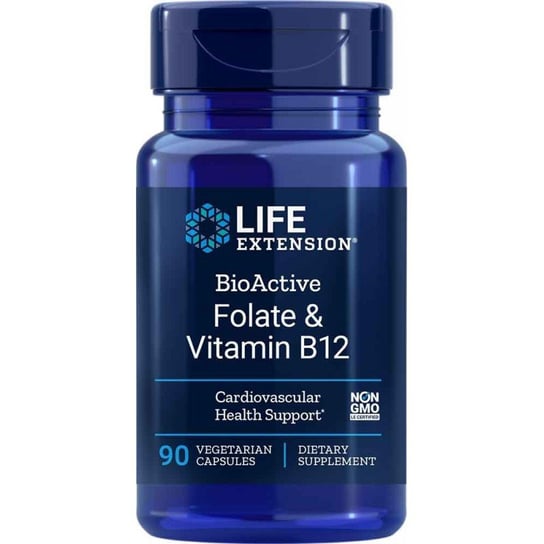 Life Extension, Биоактивный фолат и витамин B12 - 90 капсул