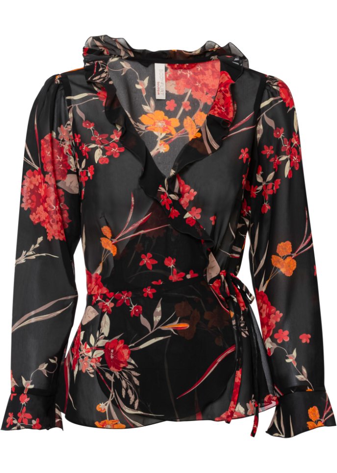 Шифоновая блузка Bodyflirt Boutique, черный блузка bodyflirt 44 размер