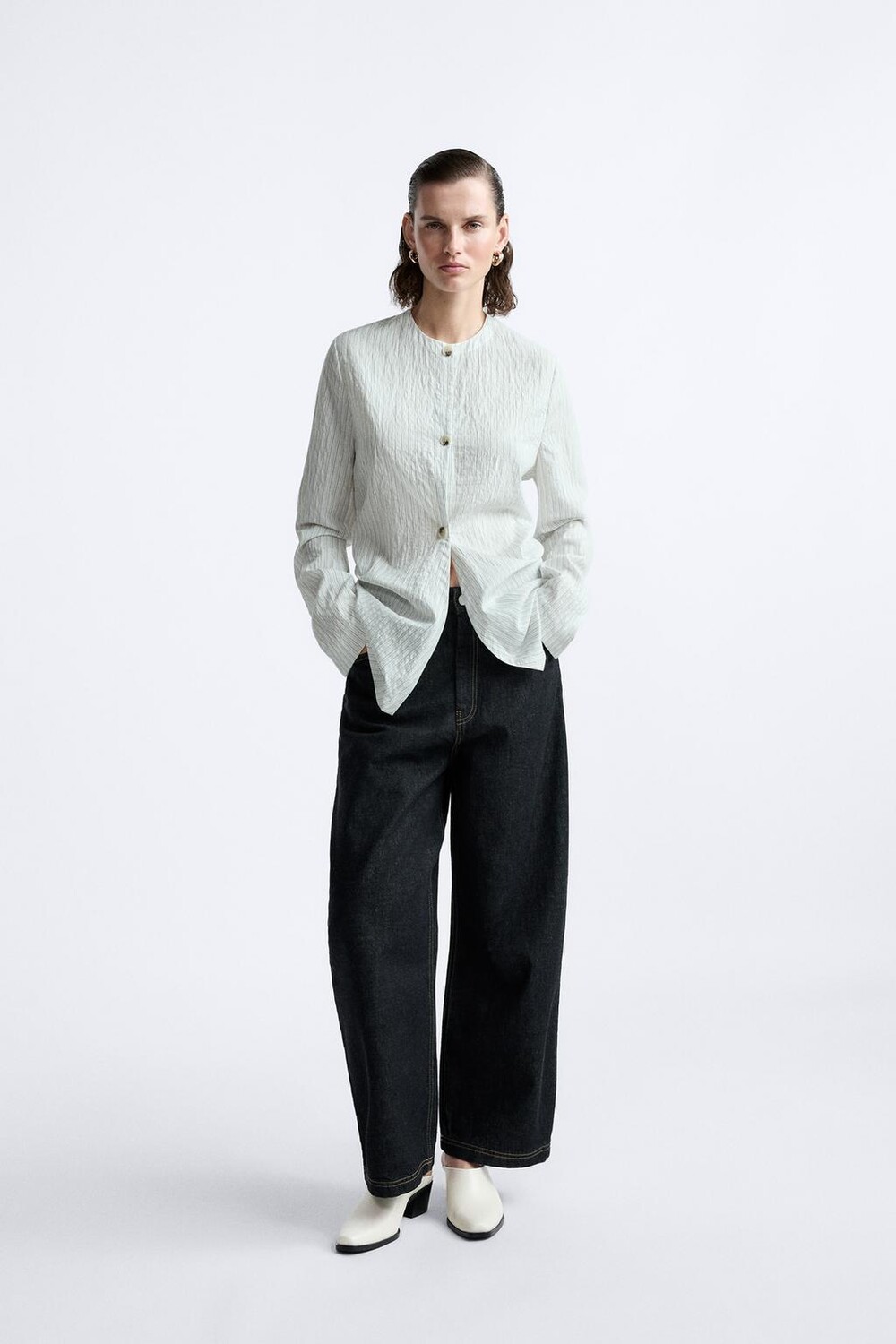 

Скрытая блузка x studio nicholson ZARA, в полоску