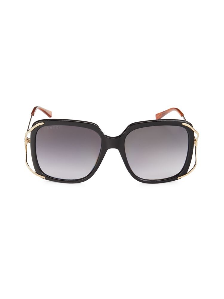 

Квадратные солнцезащитные очки 56MM Gucci, цвет Black Gold