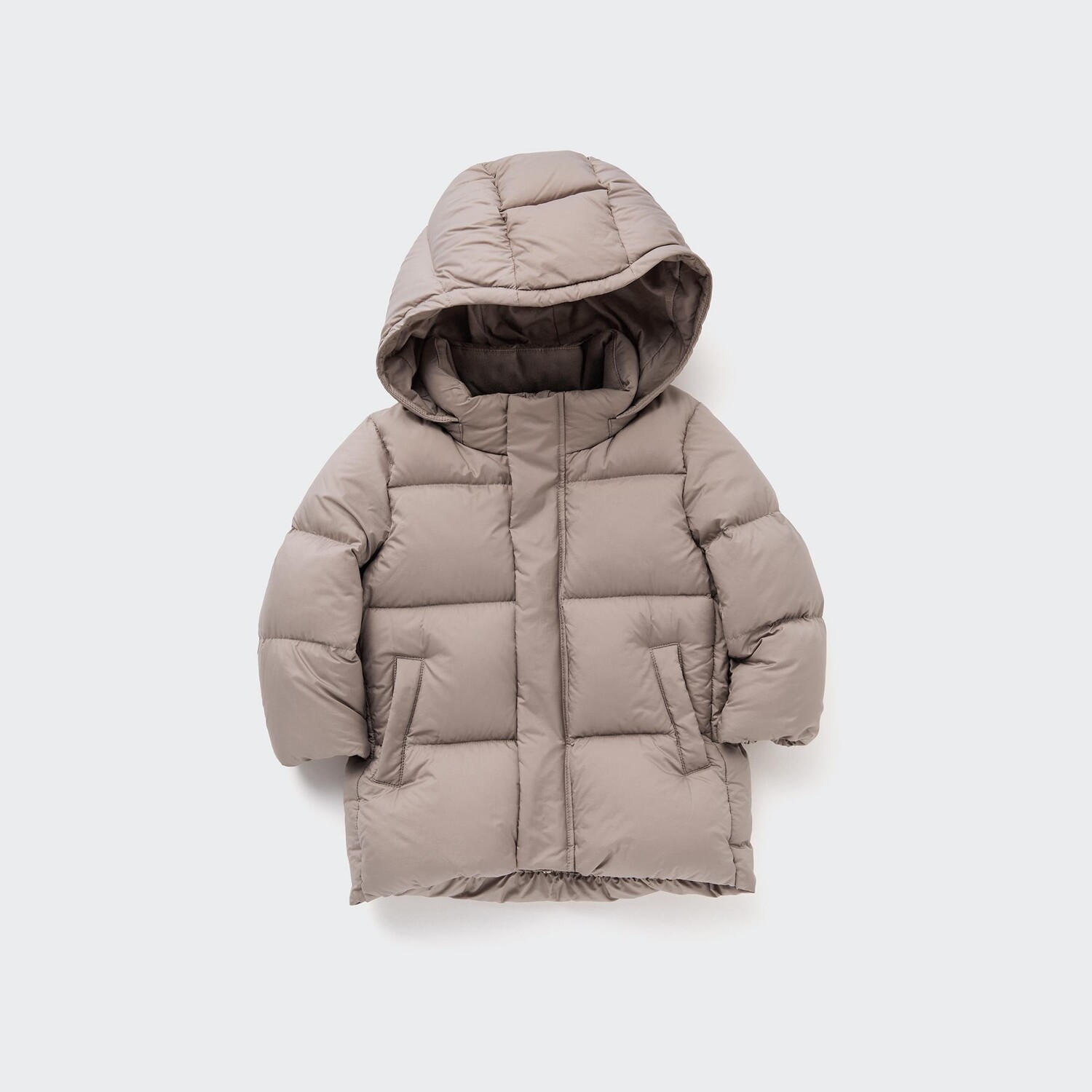 

Объемное пуховое пальто для малышей Uniqlo, коричневый