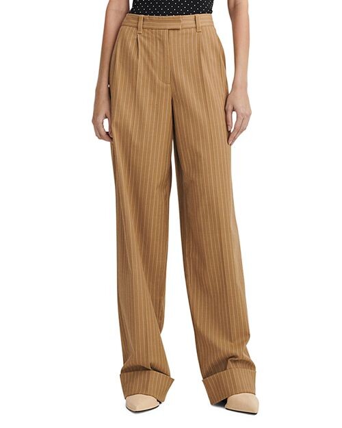 

Широкие брюки с высокой посадкой в полоску Marianne rag & bone, цвет Multi