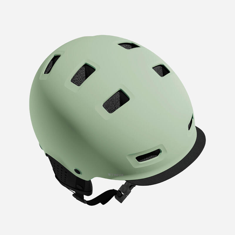 Велосипедный шлем City Urban CBH 500 Bowl розмариновый зеленый BTWIN, цвет gruen