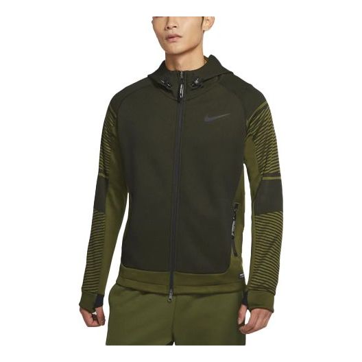 Куртка Nike Therma-fit Adv Full-length zipper Cardigan Training Hooded Jacket Green, зеленый фото