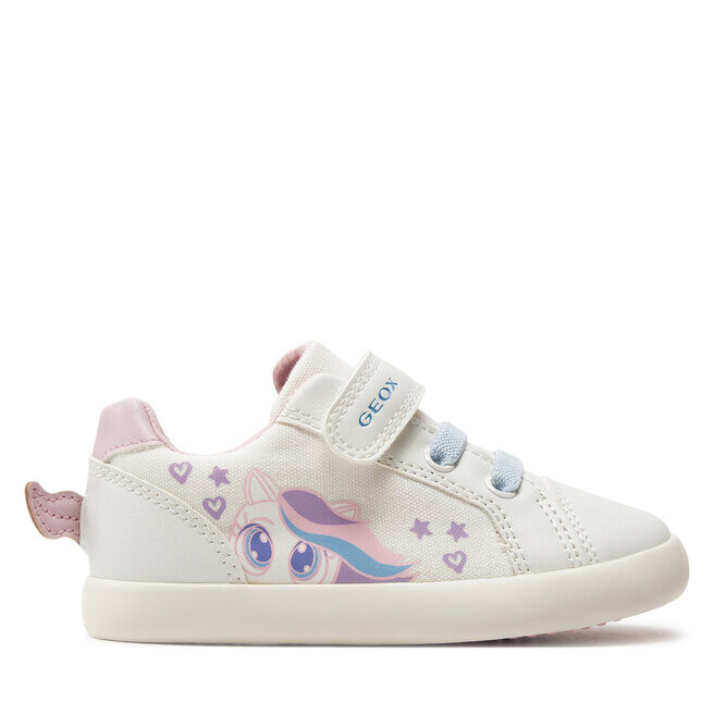 

Кроссовки Geox B Gisli Girl B451MC 01054 C0406 S White/Pink, белый
