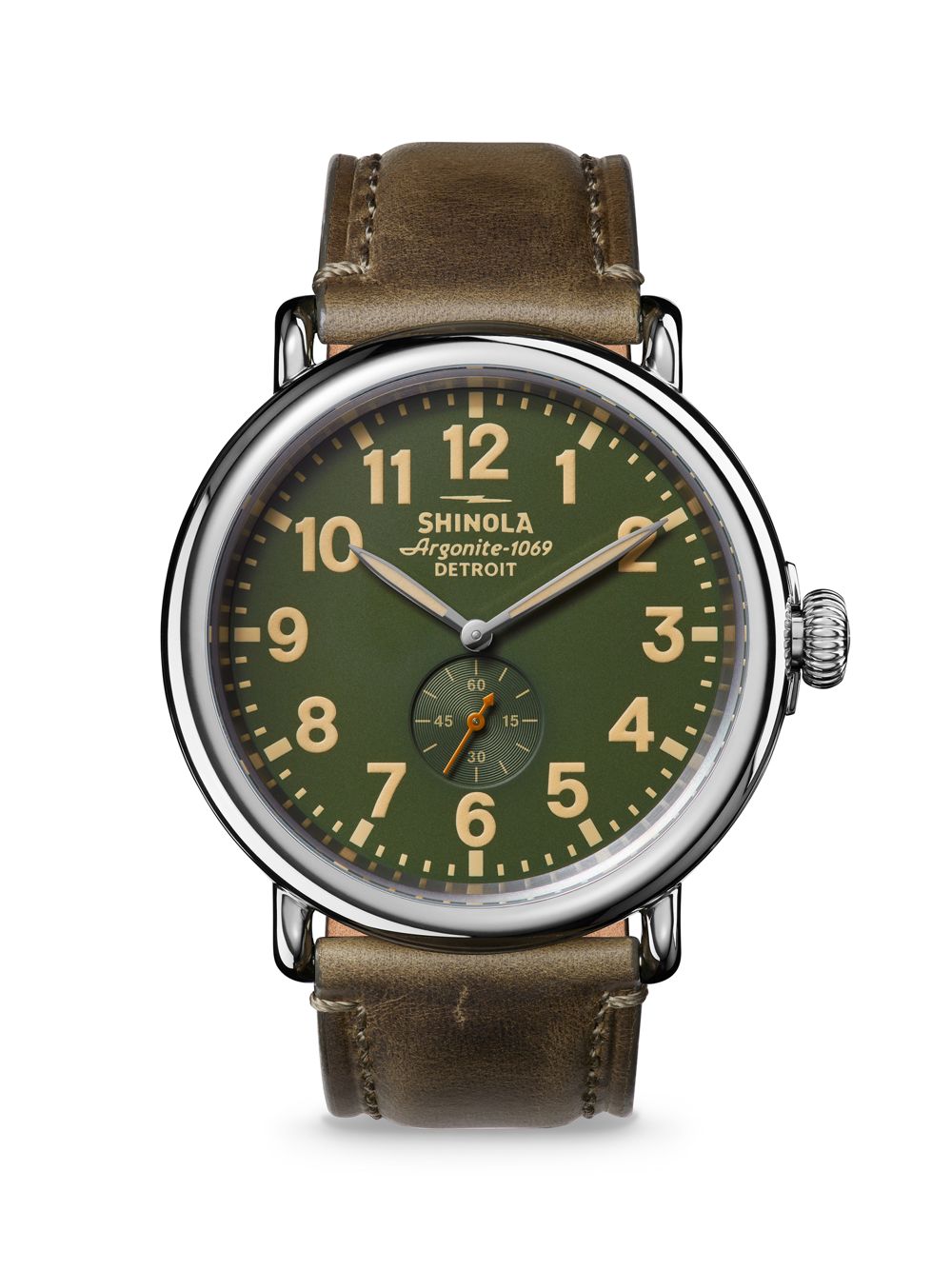 

Часы Runwell Sub-Second 47MM Shinola, оливковый