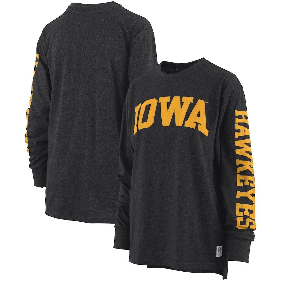 

Футболка с длинным рукавом Pressbox Iowa Hawkeyes, черный