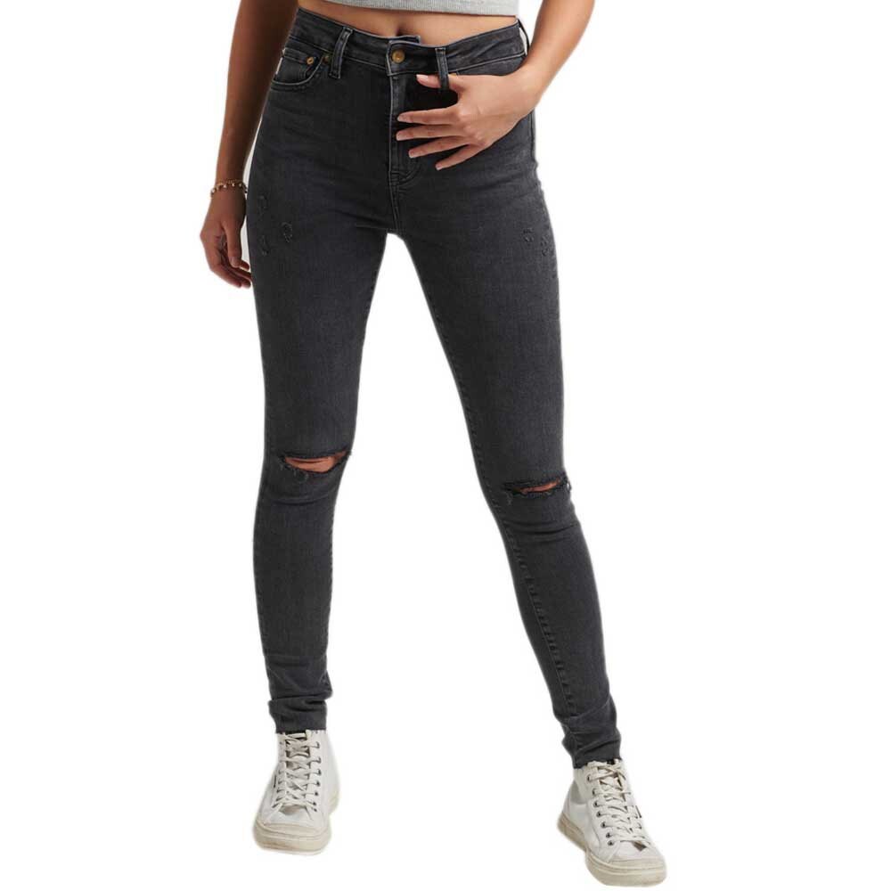 Джинсы Superdry Vintage High Rise Skinny, черный