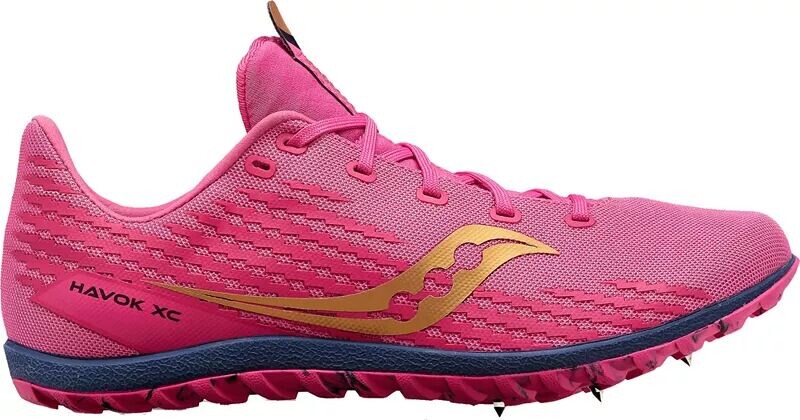 

Мужские кроссовки Saucony Havok XC 3 Spike для беговых лыж, розовый/золотой