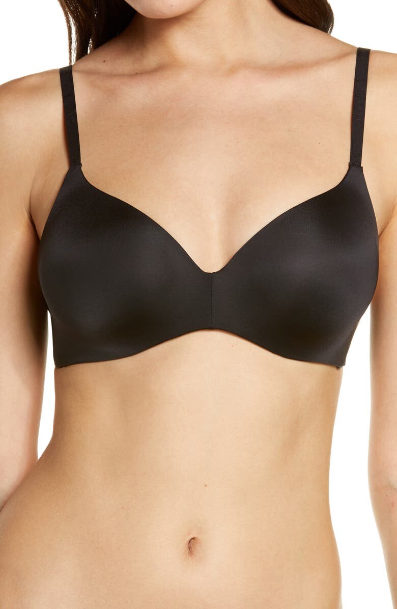 

Контурный бюстгальтер без косточек Litewear DKNY, черный