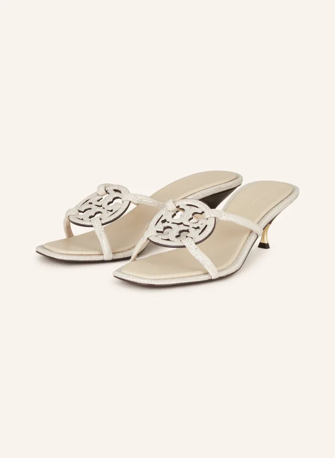 

Мюли miller с драгоценными камнями Tory Burch, серебряный