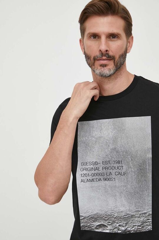 

Футболка из хлопка Guess, черный
