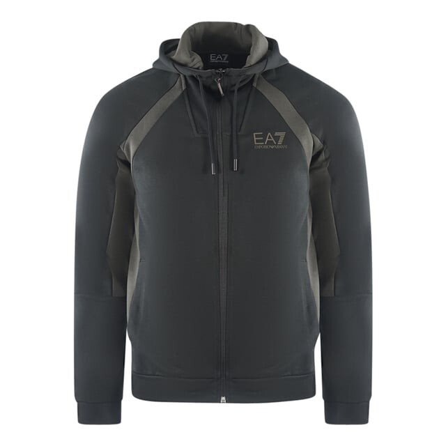 

Толстовка на молнии с коробкой и логотипом Ea7, черный