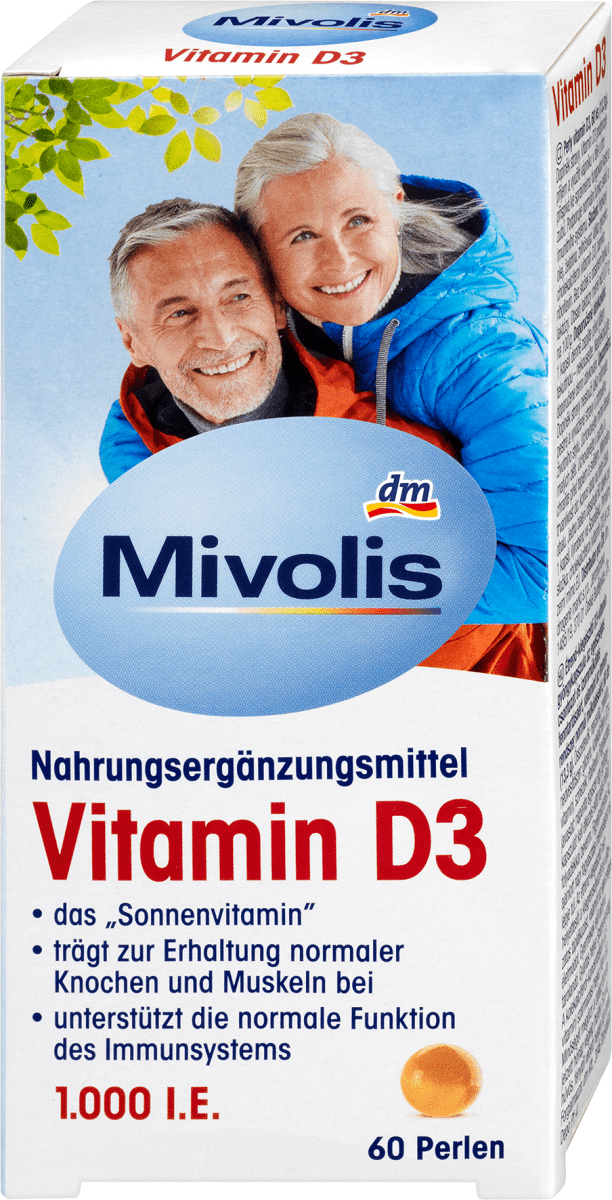 Витамин D3 жемчужные 1000 МЕ 60 шт 60 шт Mivolis
