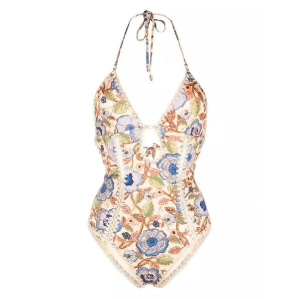 

Купальник junie crochet-trim swimsuit Zimmermann, мультиколор