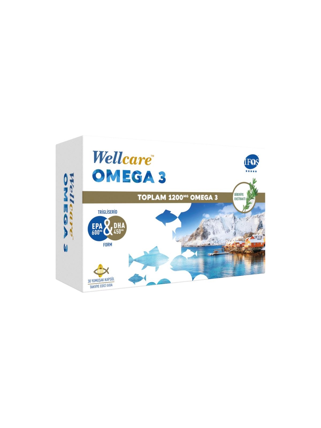 Wellcare Omega 3 Рыбий жир 30 капсул