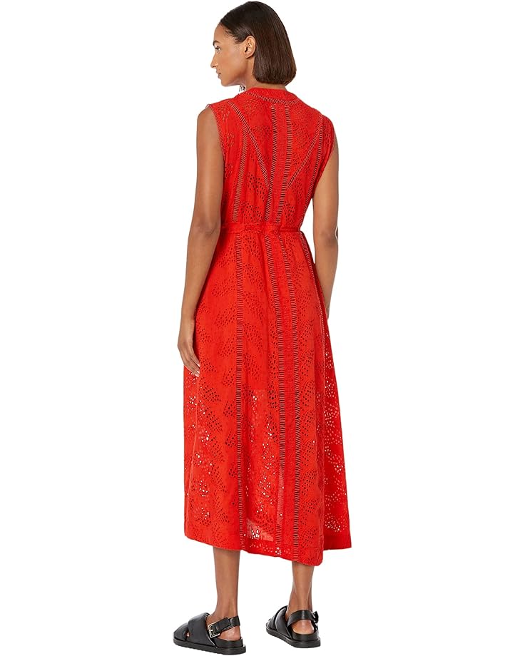 Платье AllSaints Tate Broderie Dress, цвет Poppy Blaze Red