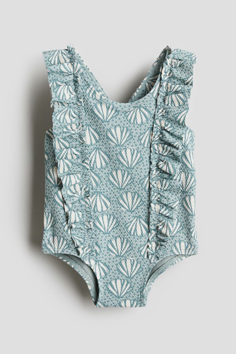 

Купальник с воланами H&M, бирюзовый