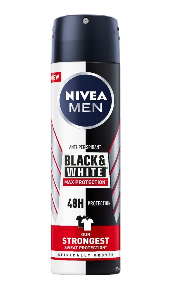 Nivea Men Black&White Max Protectionантиперспирант для мужчин, 150 ml