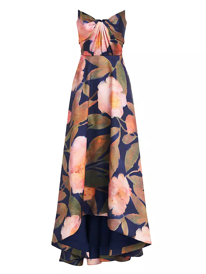 Платье из микадо без бретелек Emilia Theia, цвет nocturnal peonies цена и фото