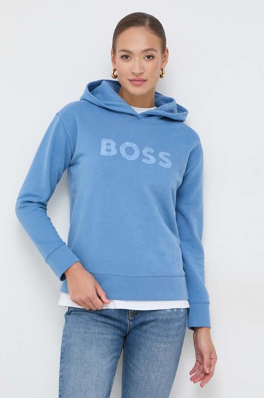 

Хлопковая толстовка Boss Orange, синий